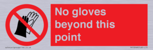 No gloves beyond this point